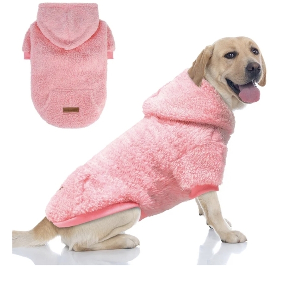 Pawexplorer Other - Fluffy Pink Dog Hoodie